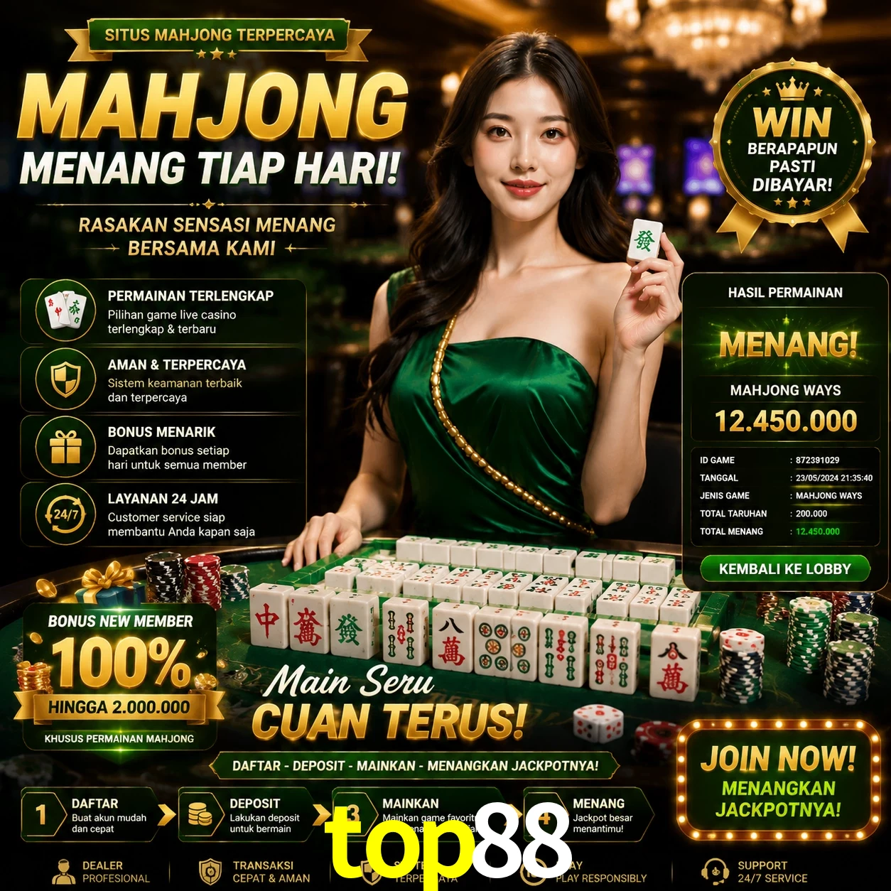 Cashback VIP top88 - reembolso semanal